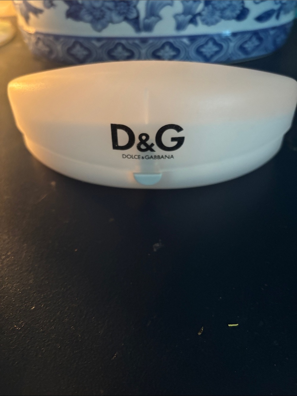 Dolce & Gabbana White Sunglasses Case with D&G Logo